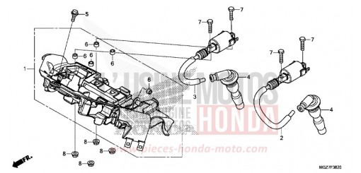BOBINE D'ALLUMAGE CB500XAF de 2015